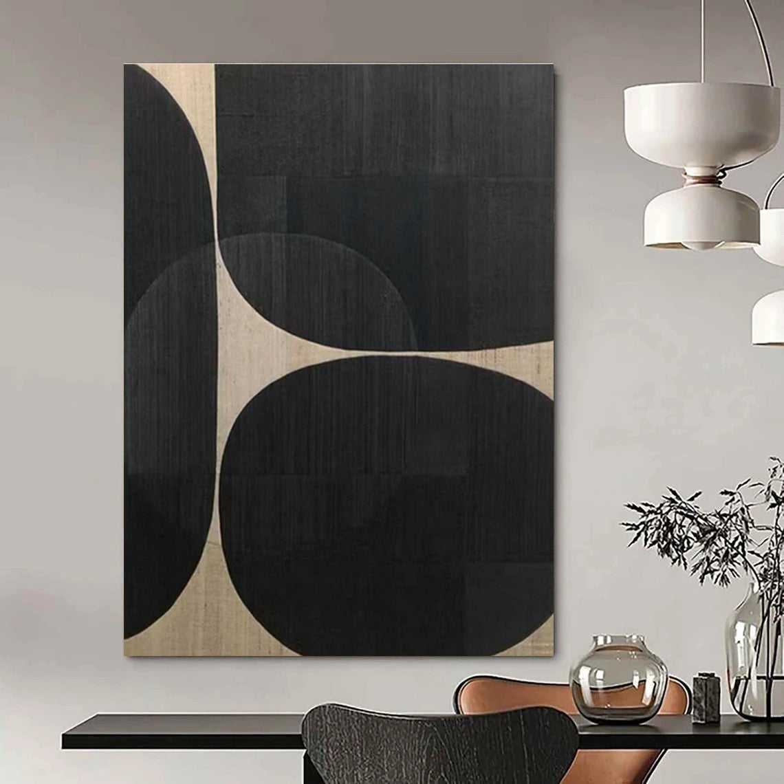 Abstract Hand - Painted Canvases for Living Room Coffee Table Bookends & Dining Room Chair Rungs DLZ0907