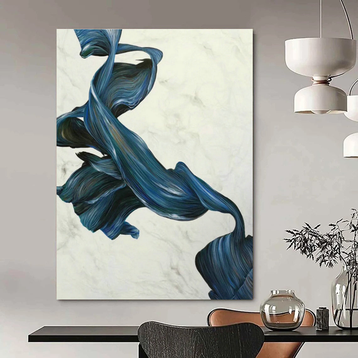 Grand - Sized Hand - Painted Abstracts for Cottage Hallway and Dining Room DLZ0539
