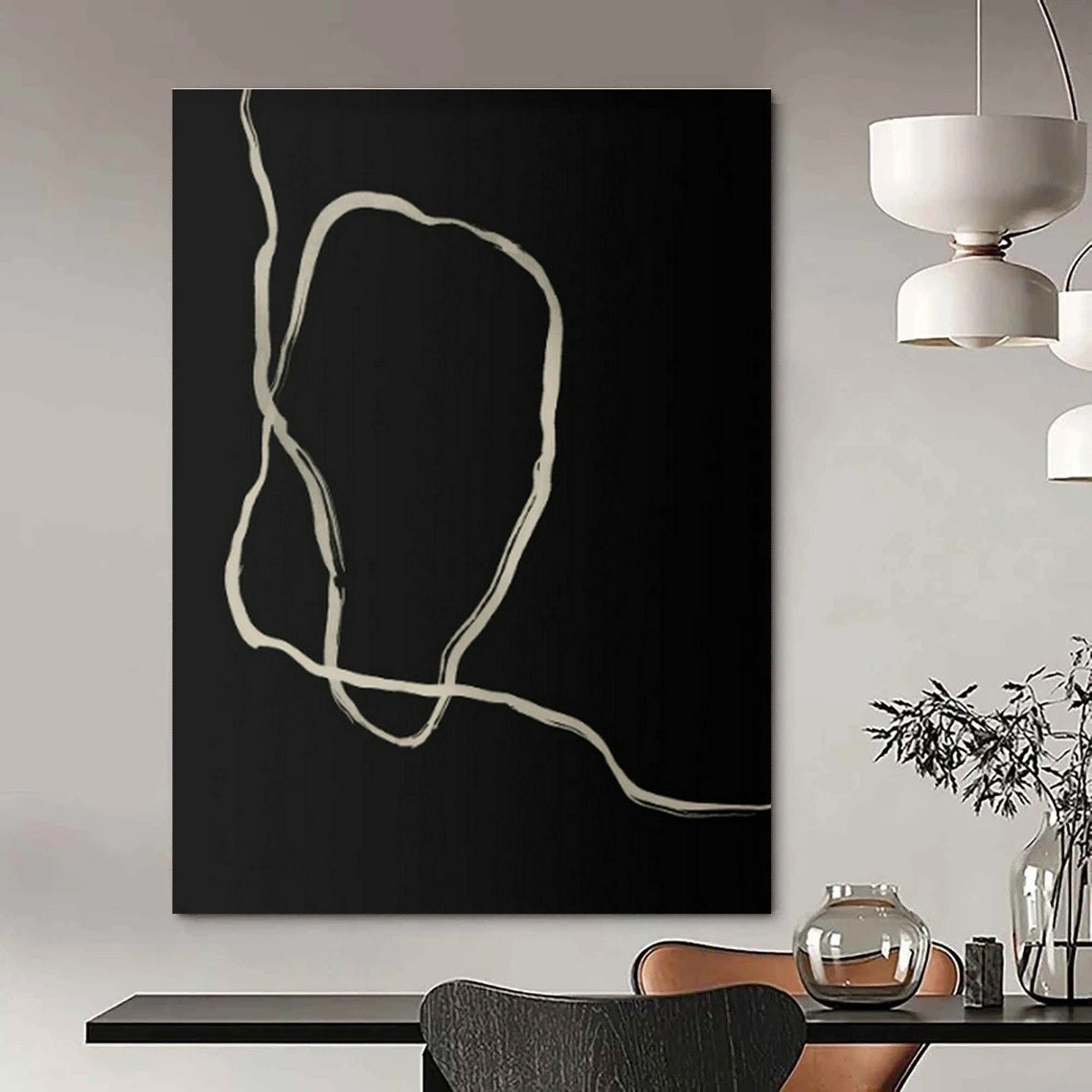 Large - Scale Custom Hand - Painted Abstract Art for Bedroom and Living Room DLZ0516