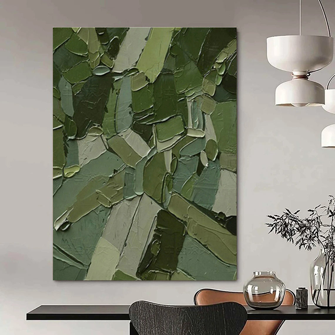 Oversized Custom Abstract Art for Cottage Living Room & Hallway DLZ1218