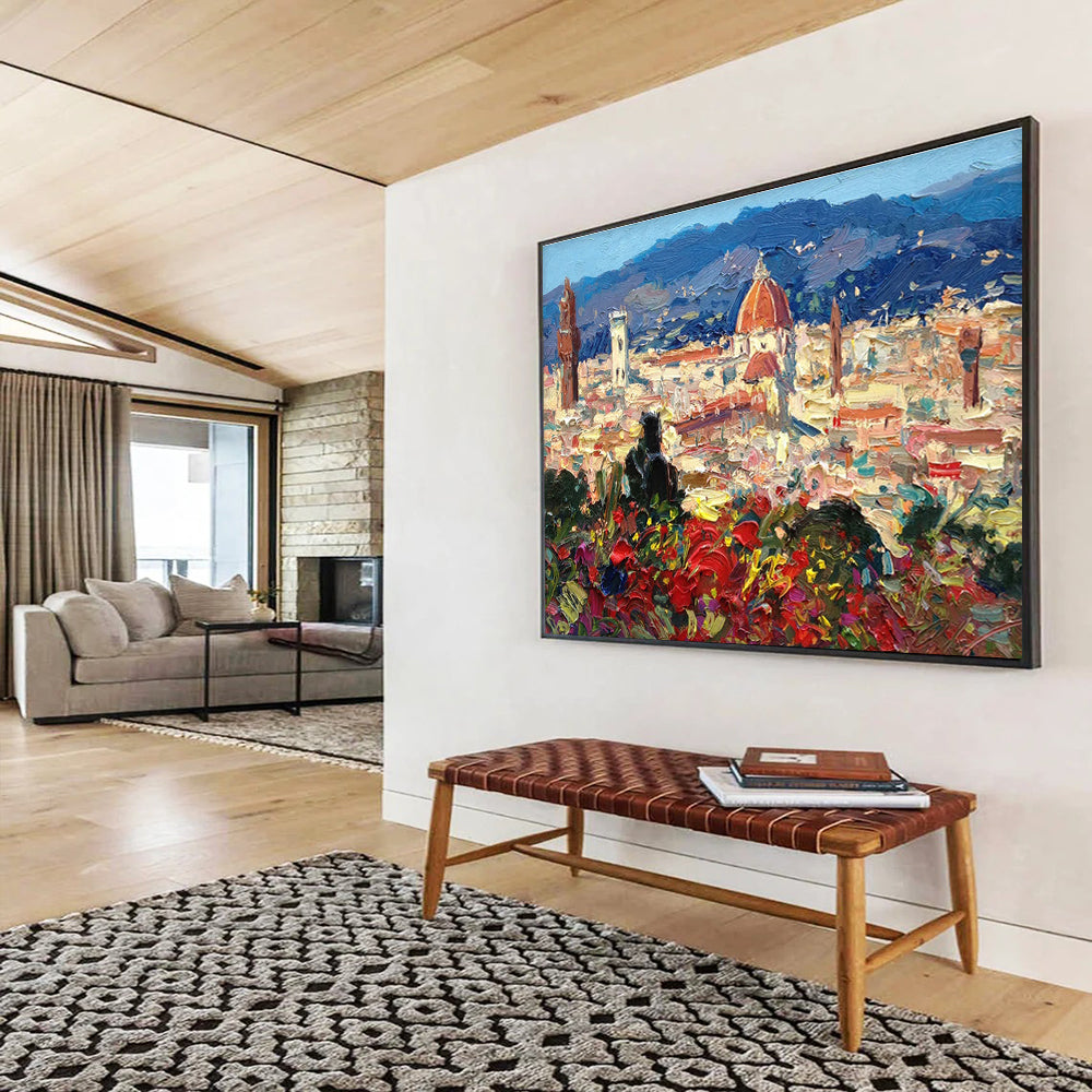 Colorful Florence Cityscape Abstract Painting THY463