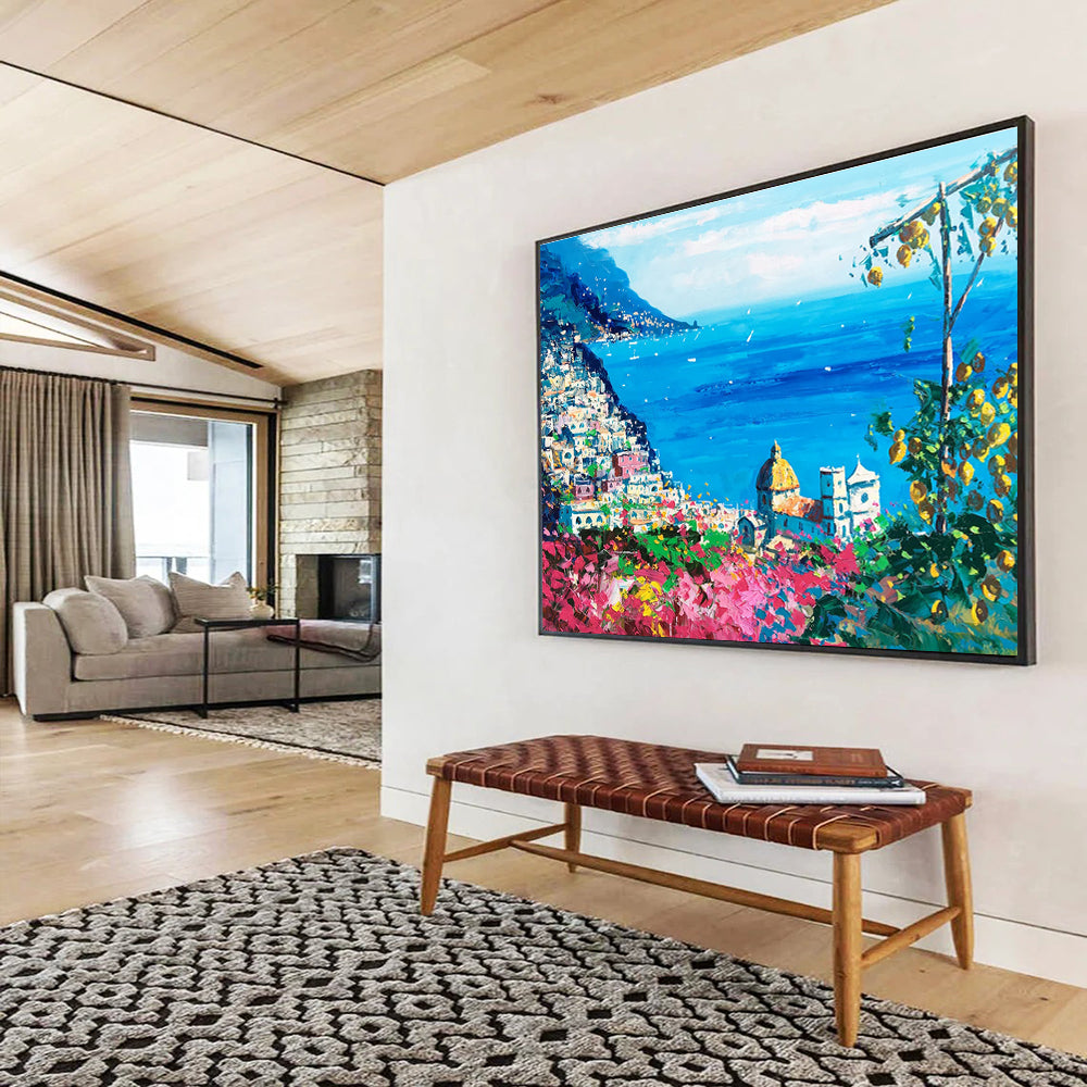Amalfi Coast View Abstract Painting THY458