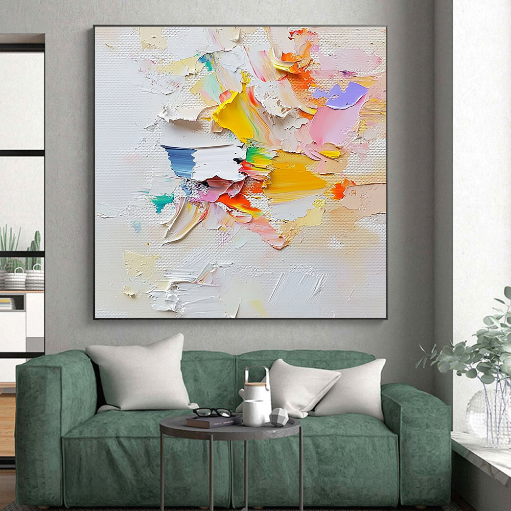 Colorful Palette Knife Abstract Painting with 3D Textures GER583