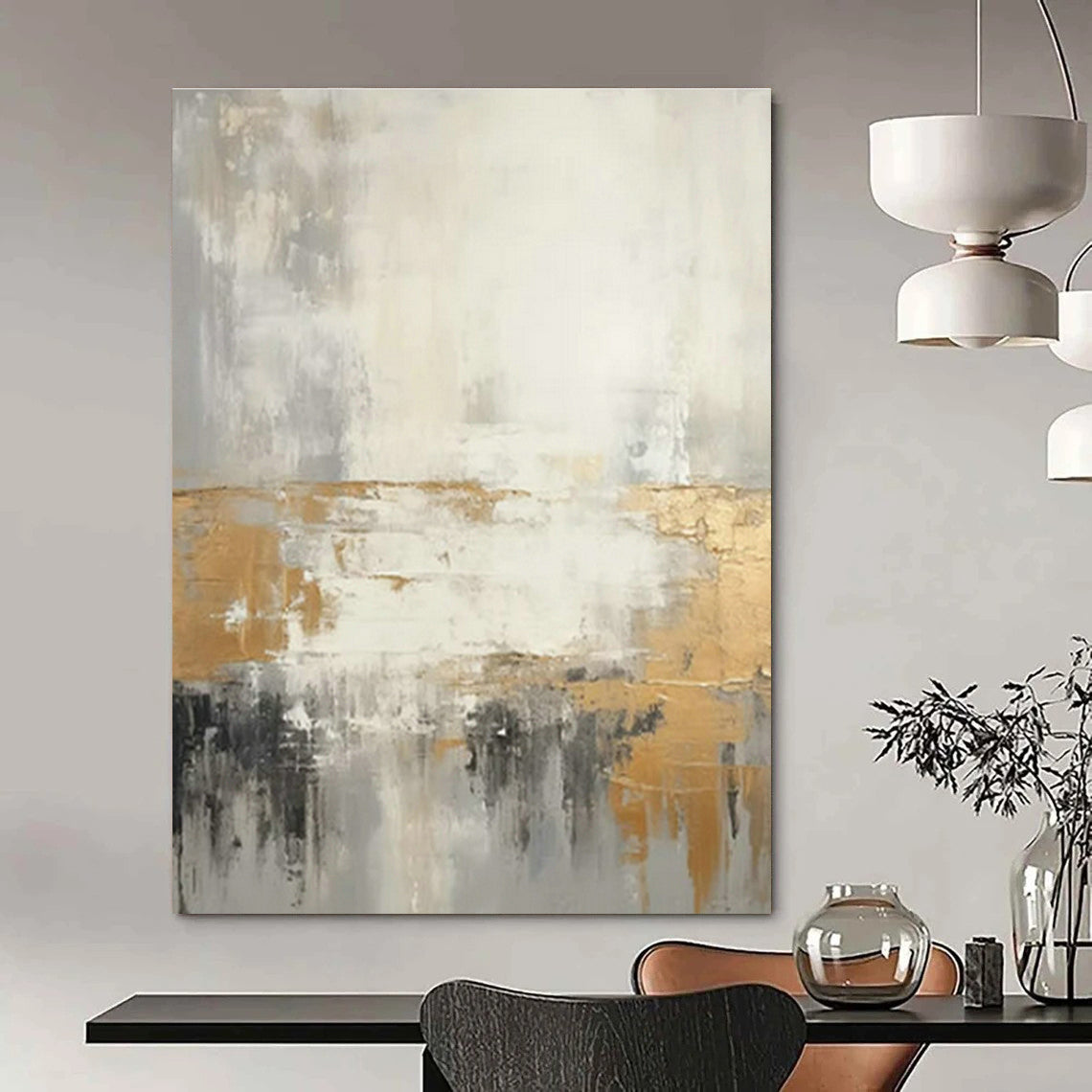 Large Custom Handmade Abstract Canvas for Cottage Bedroom Dresser Mirror Wall & Living Room Console Table Wall DLZ1742