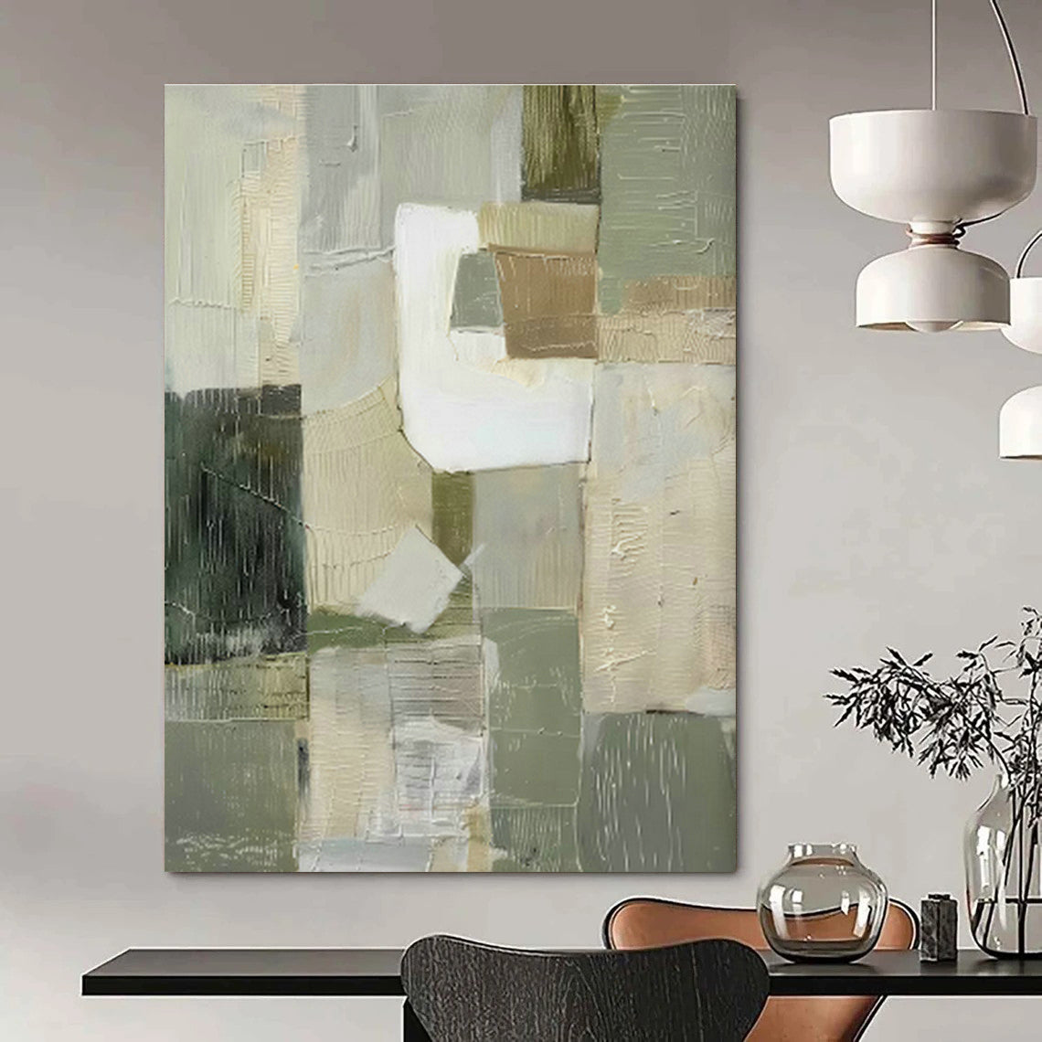 Massive Custom Abstract Paintings for Office Conference Room Podiums & Dining Room Side Chairs DLZ0708