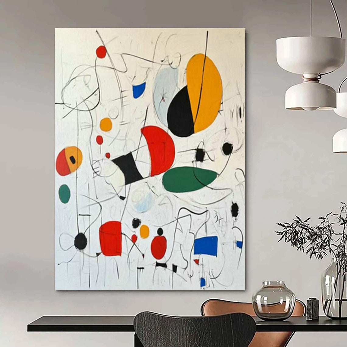 Hand-Crafted Oversized Abstract Canvas for Bedroom & Cottage Dining Room DLZ1191