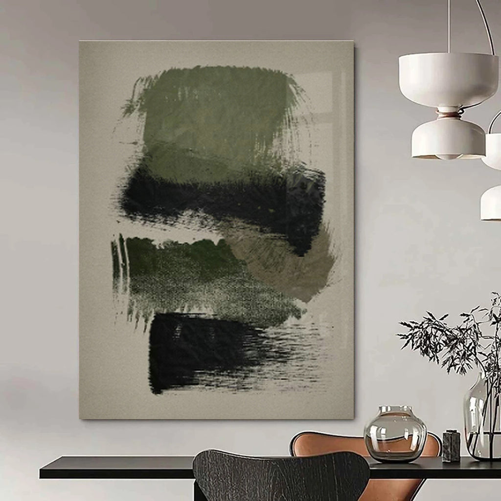 Exclusive Hand-Painted Abstract Mural for Living Room & Office DLZ1365
