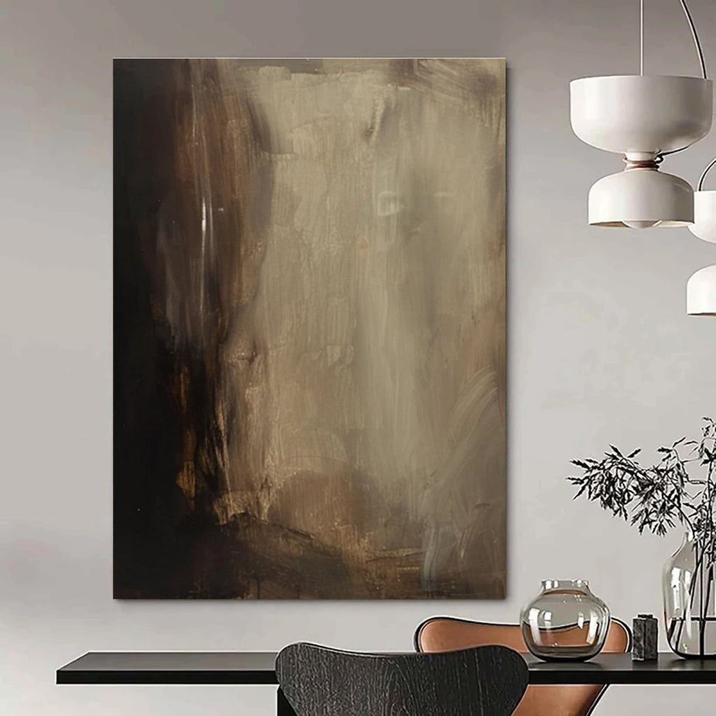 Earthy Tones Abstract Painting with Subtle Textures ADGE511