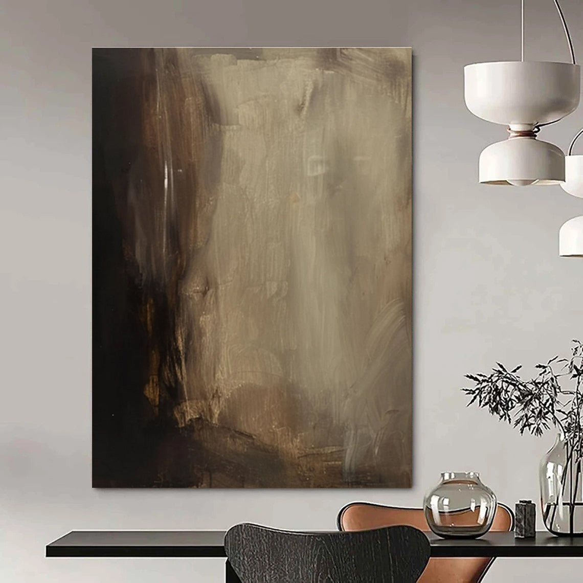 Earthy Tones Abstract Painting with Subtle Textures ADGE511