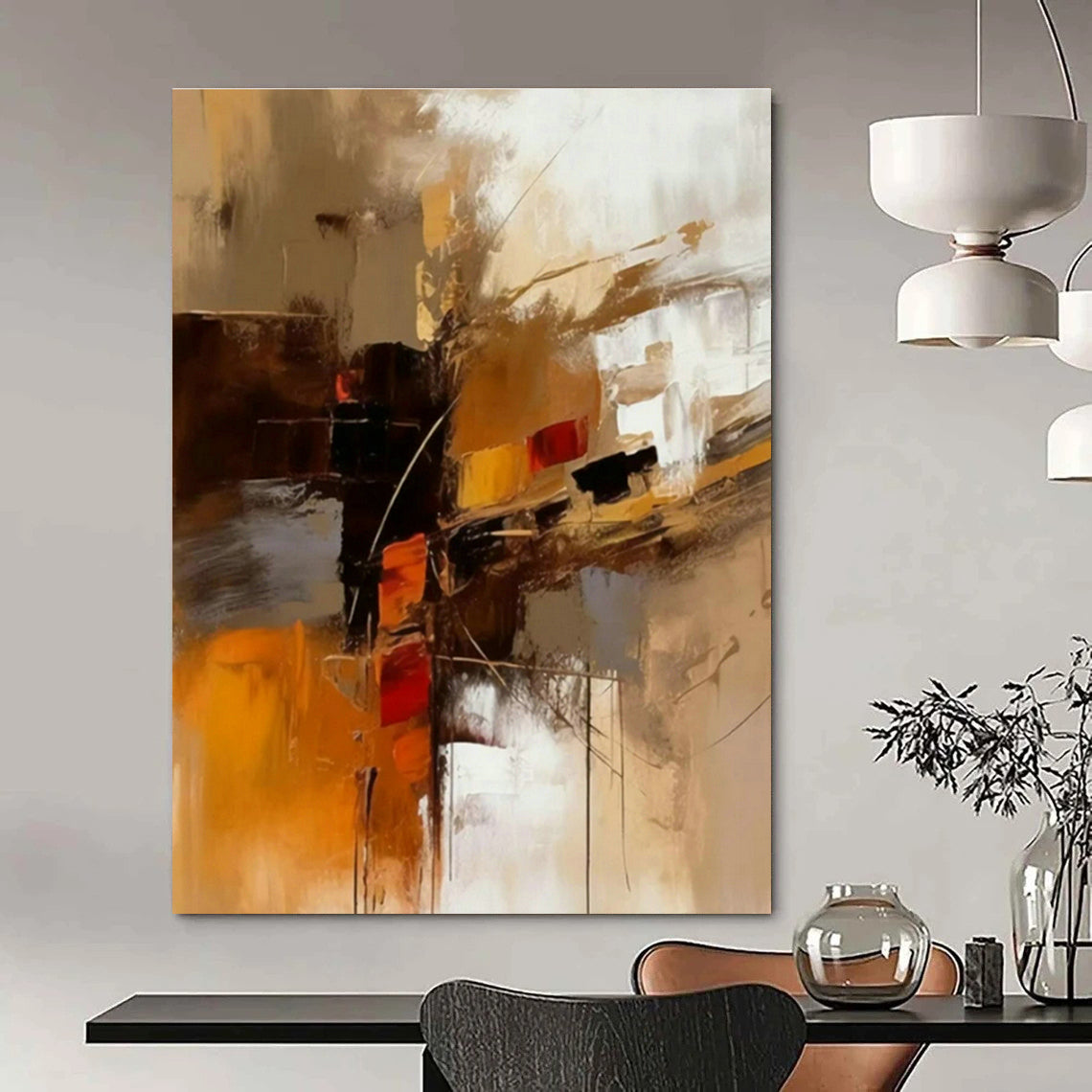 Original Hand-Painted Abstract Artwork for Living Room and Dining Room DLZ1439