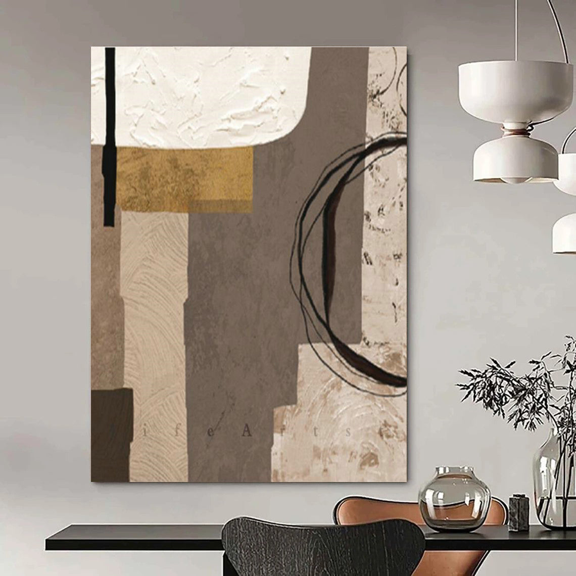 Colossal Custom - Built Handmade Abstract Wall Art for Dining Room & Hallway DLZ2216