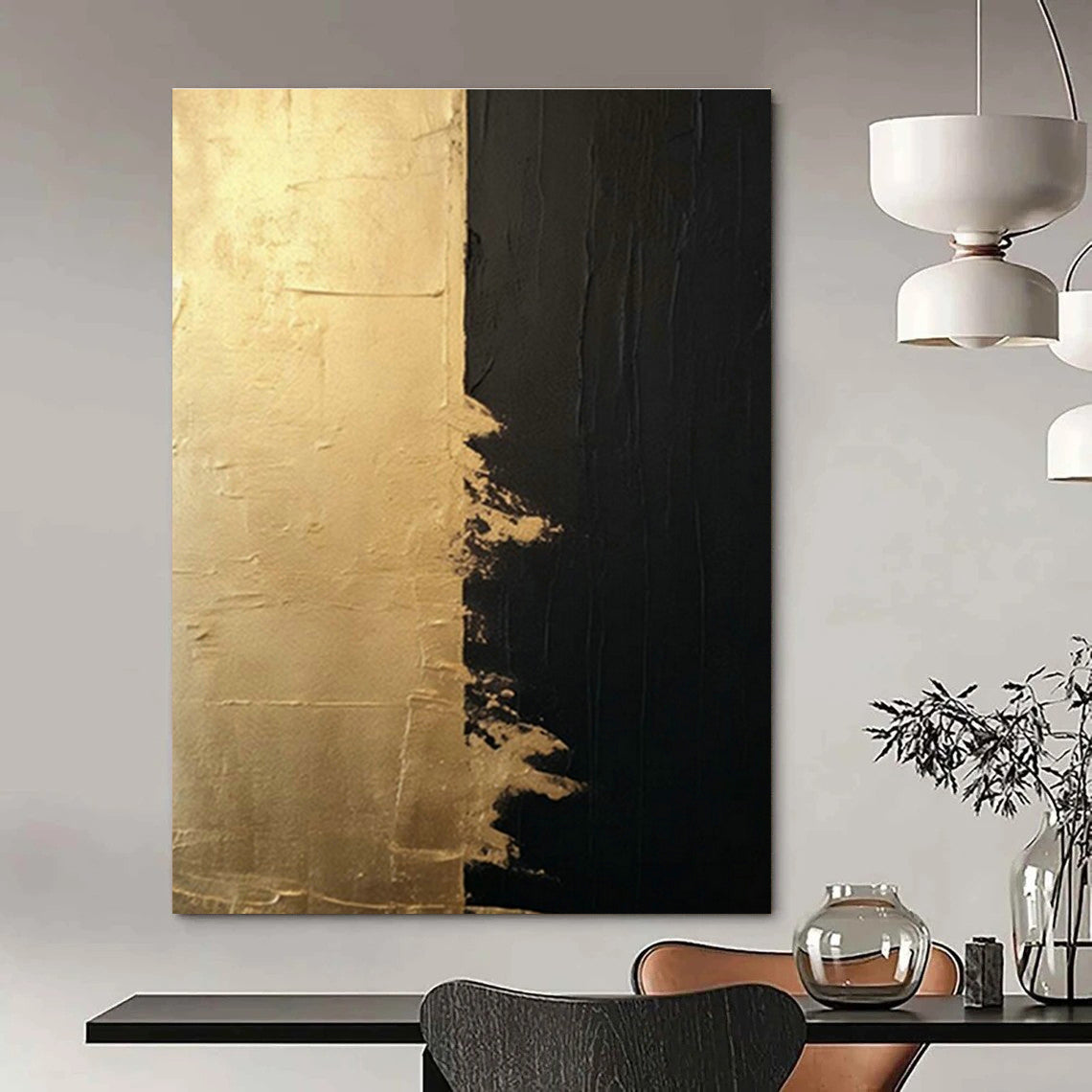 Original Handmade Abstract Canvas for Hallway and Cottage Dining Room DLZ1545