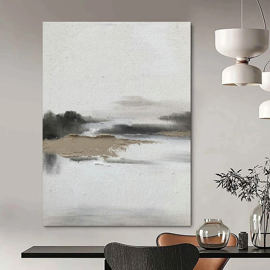 Custom Abstract Canvas for Bedroom Reading Nook & Office Pantry DLZ2372