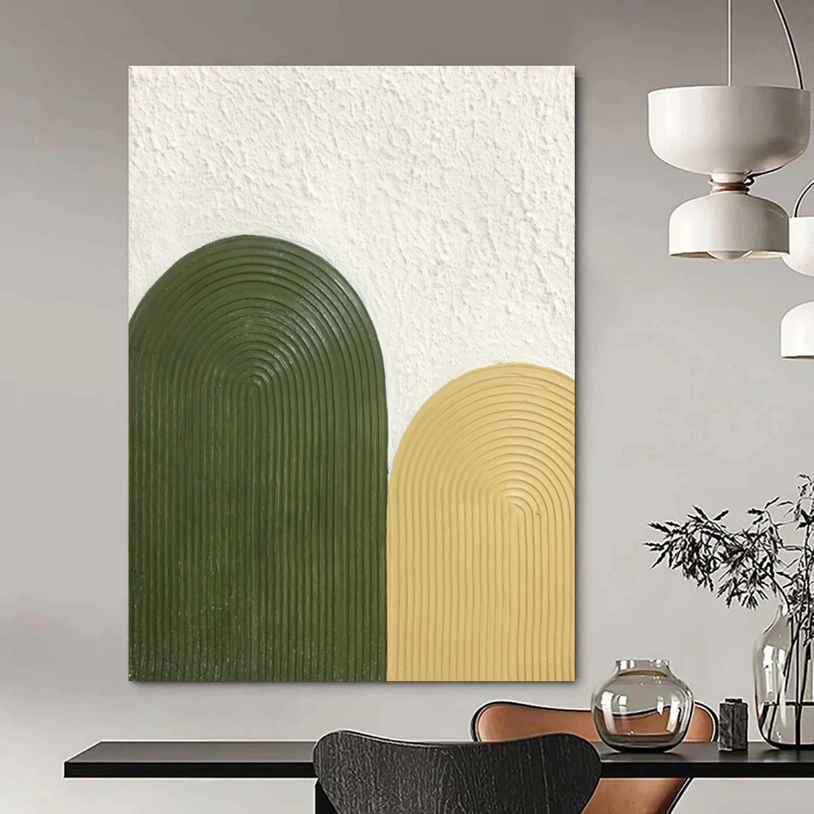 Large Handmade Abstract Painting for Office & Cottage Entryway DLZ1183