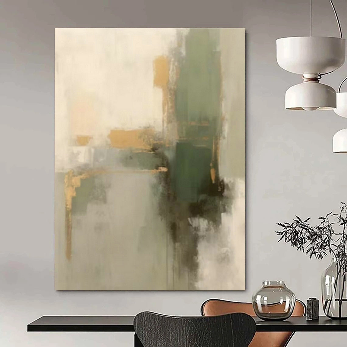 Custom - Made Hand - Painted Abstract Murals for Cottage Office Lofts & Bedroom Window Seat Cushions DLZ0836