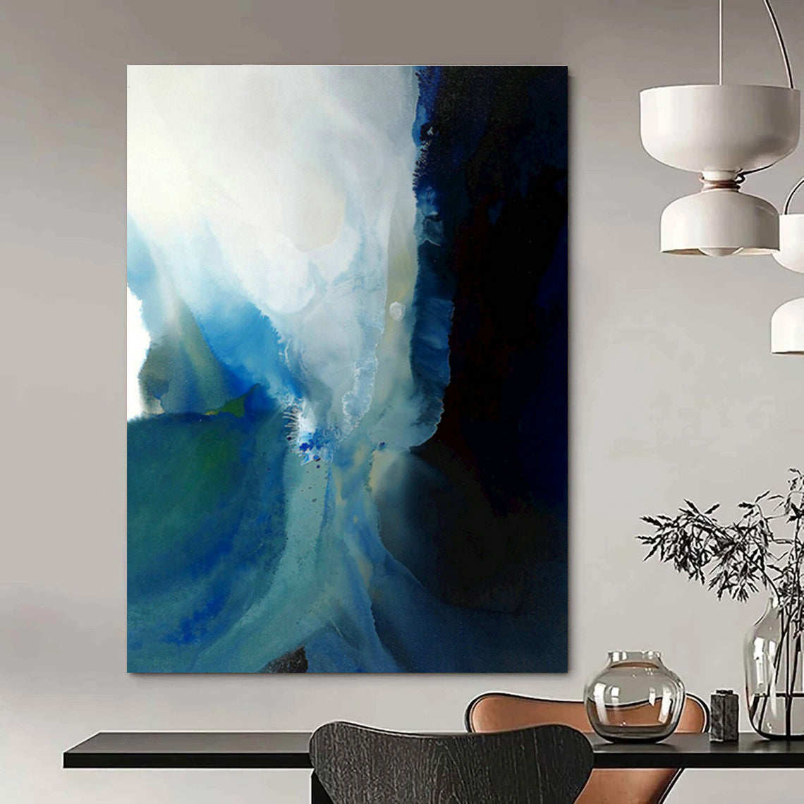 Hand-Painted Large Abstract Oil Painting, the Artistic Focal Point of Living Room and Bedroom DLZ0948