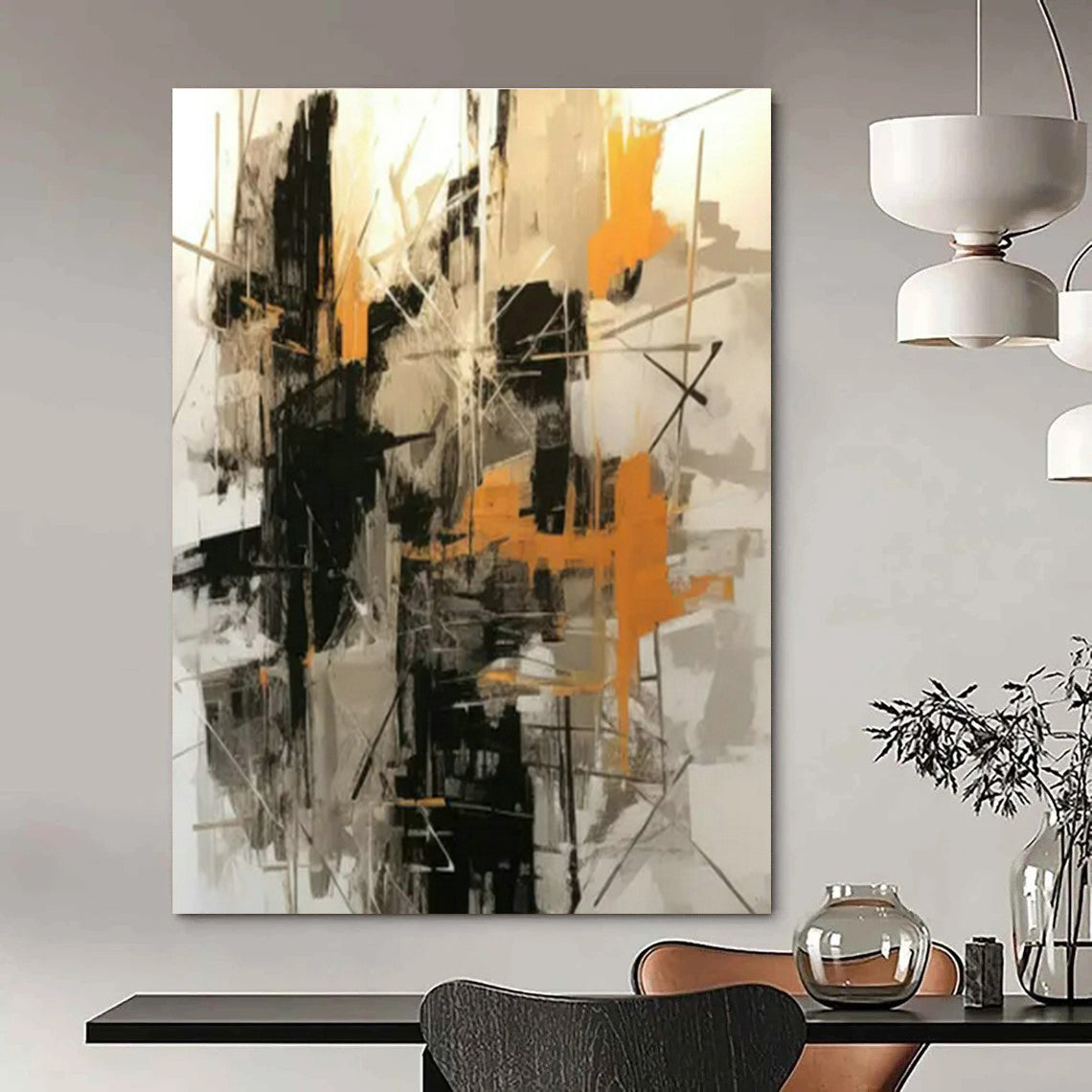 Handmade Abstract Wall Art for Cottage Kitchen Pantry Wall and Hallway Pet Grooming Nook DLZ1703