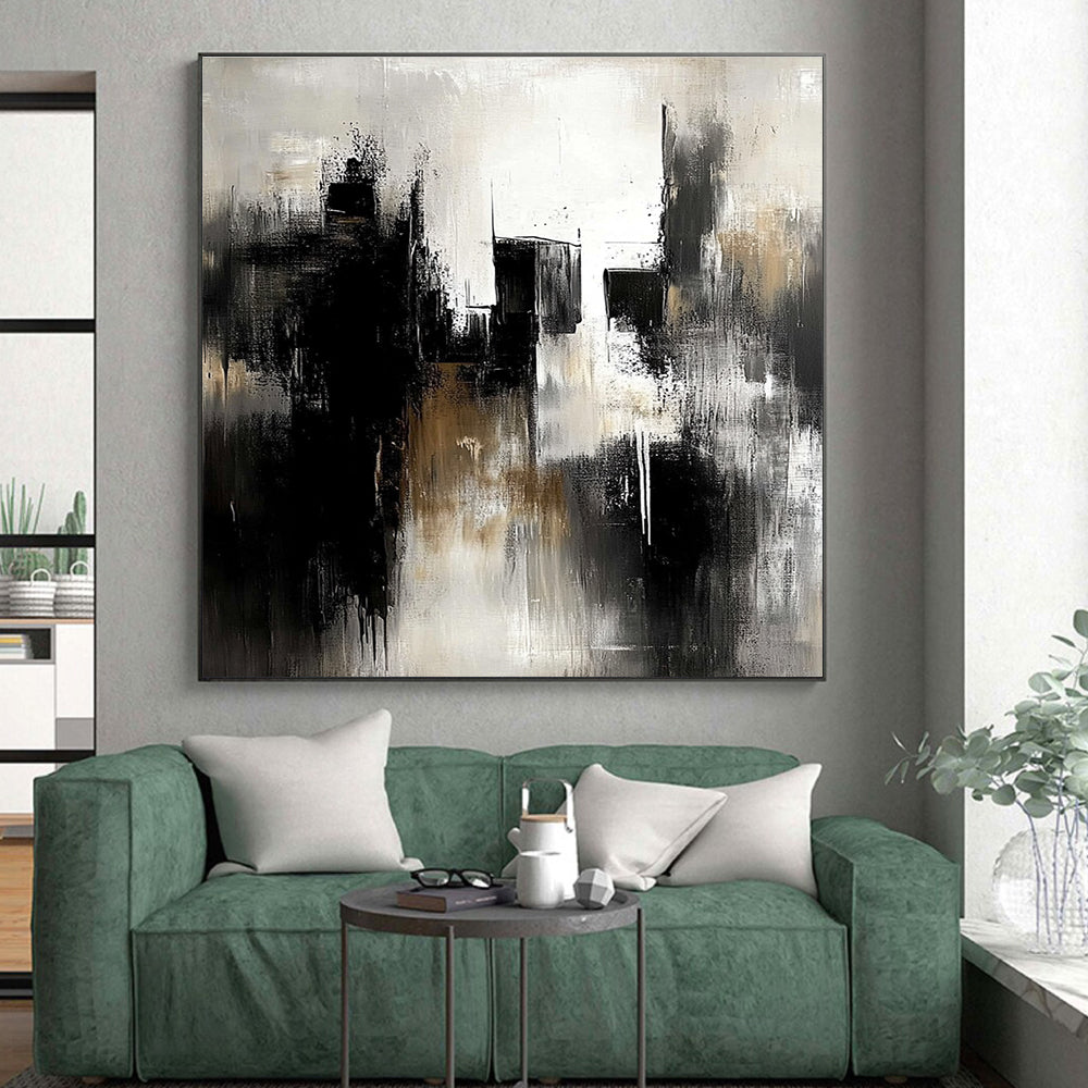 Urban Abstract with Black White and Gray GER358