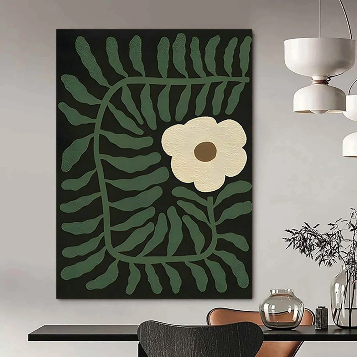Custom - Made Extra Large Abstract Wall Hanging for Dining Room & Entryway DLZ1122