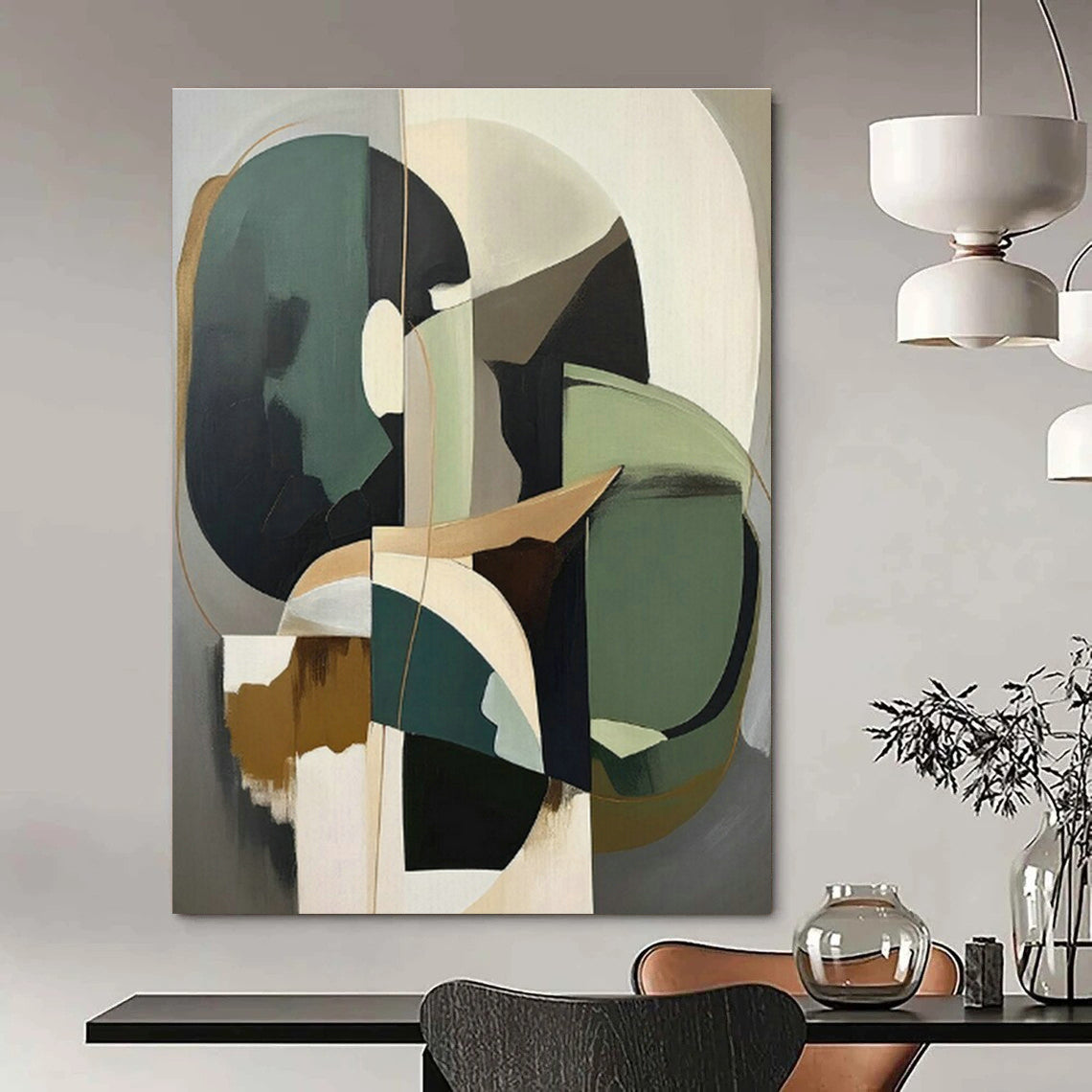 Handmade Abstract Wall Art for Bedroom and Cottage Living Room DLZ1619