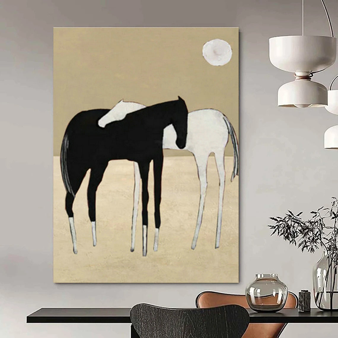 Hand - Painted Abstract Wall Art Trios for Cottage Hallway & Entryway DLZ1417