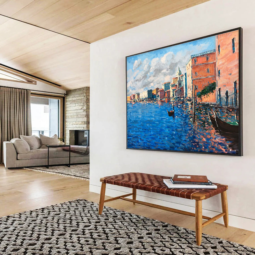 Venice Canal Scene Oil Painting THY456