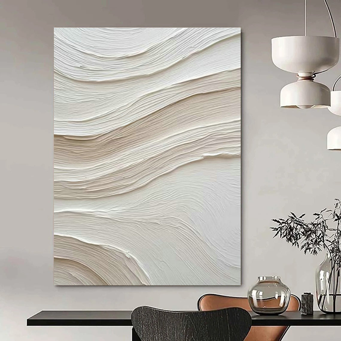 Handmade Abstract Wall Art for Cottage Office and Dining Room DLZ1599