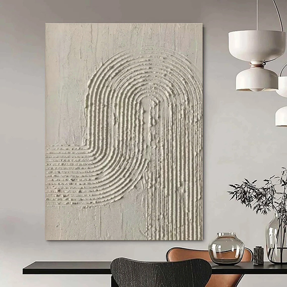 Large Hand-Painted Abstract Canvas for Hallway and Entryway DLZ1437