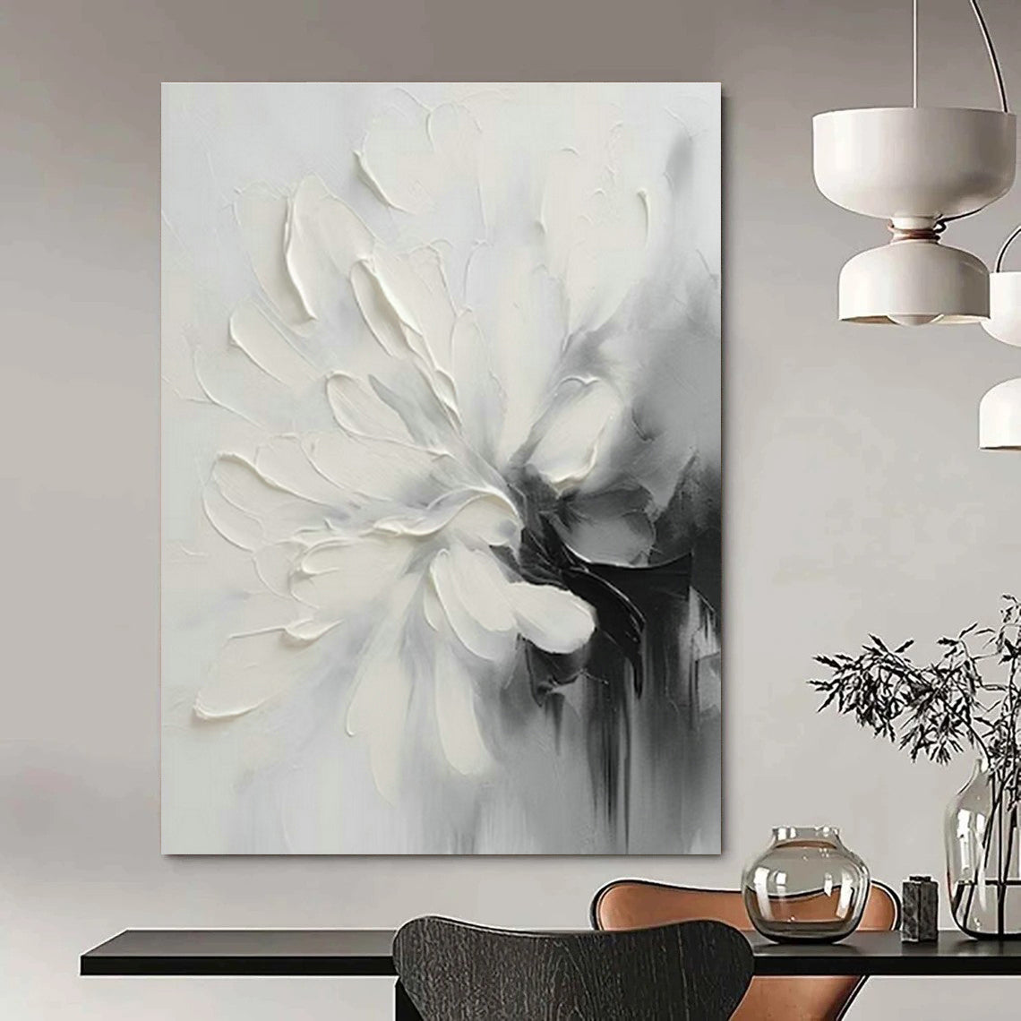 Large Hand-Painted Abstract Art for Cottage Bedroom & Hallway DLZ1647