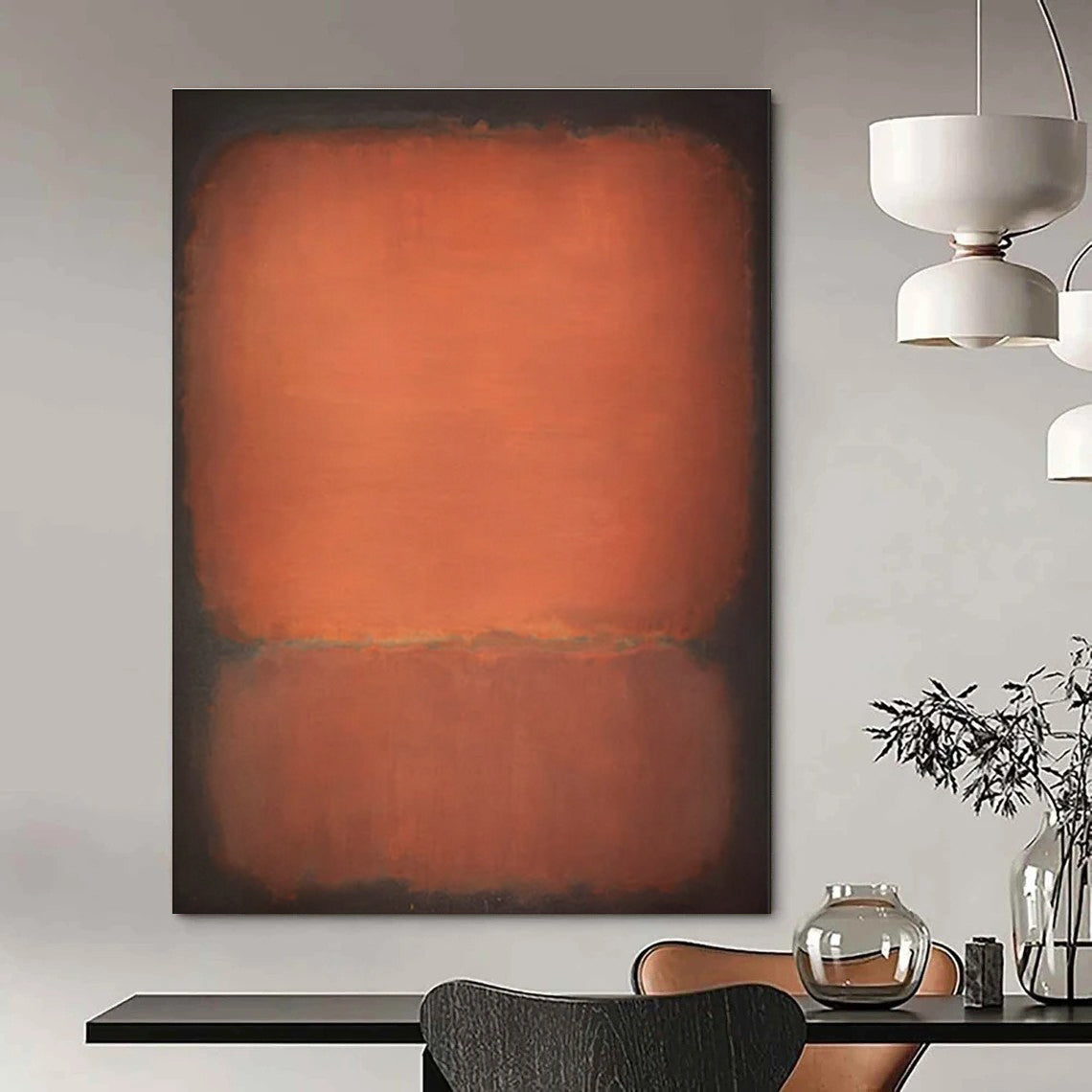 Hand-Painted Abstract Canvas for Entryway & Cottage Dining Room DLZ2313