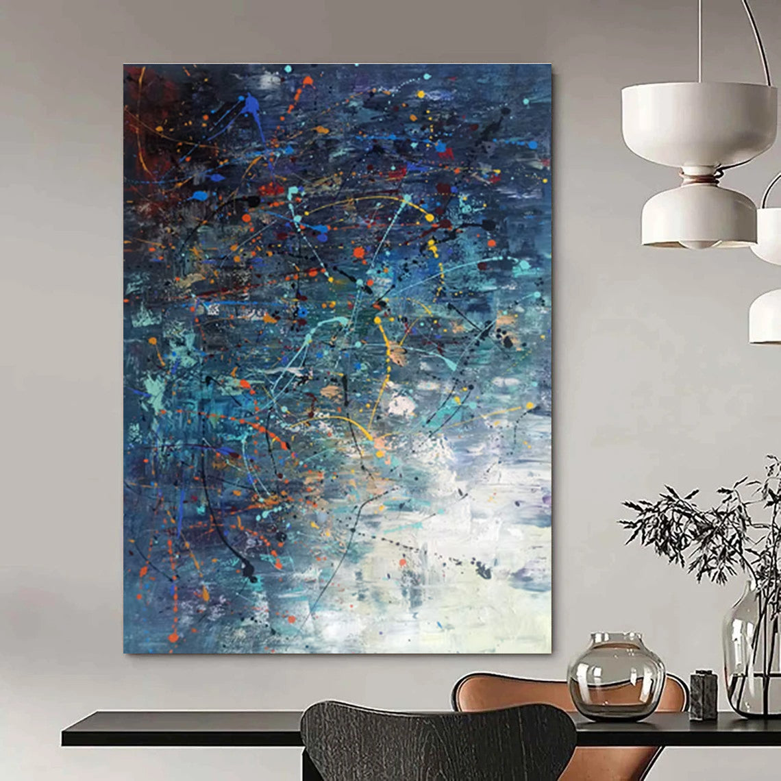 Colorful Splatter Abstract Painting ADGE246