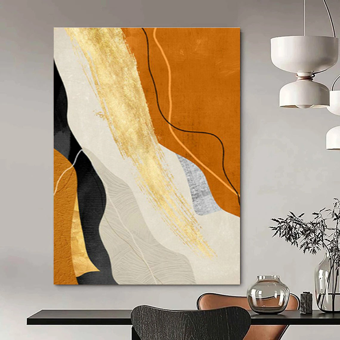 Vast Custom - Sized Hand Painted Abstract Painting for Cottages & Office DLZ2217