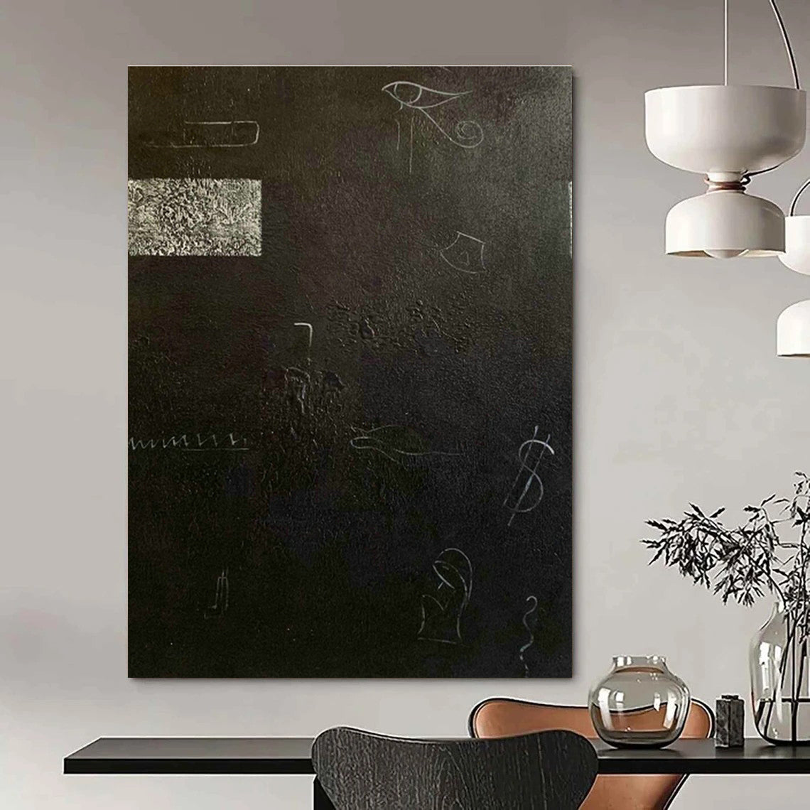 Abstract Hand - Painted Murals for Dining Room and Hallway DLZ0767