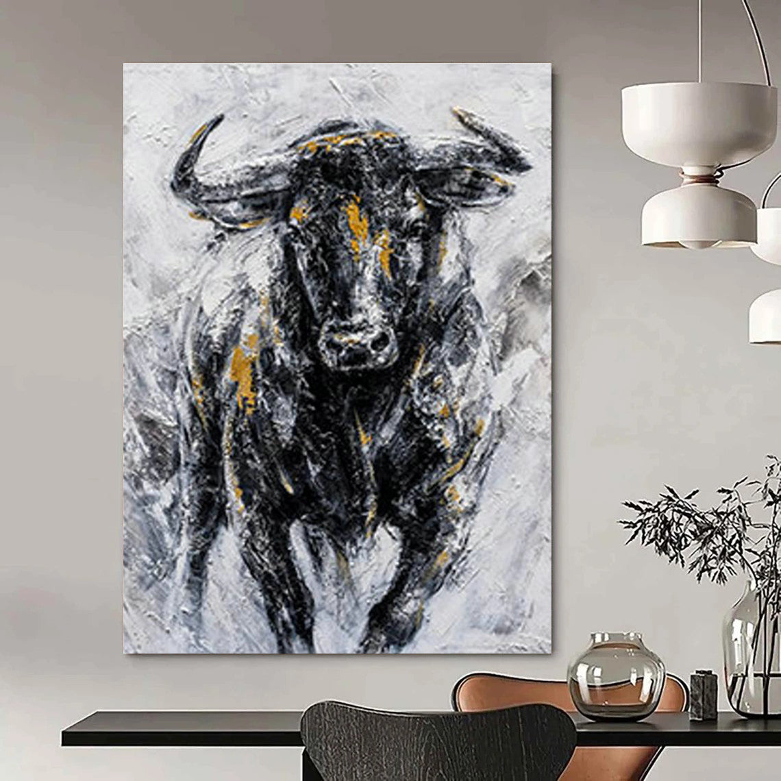 XX - Large Personalized Hand Painted Abstract Wall Decor for Living Room and Dining Room DLZ2155