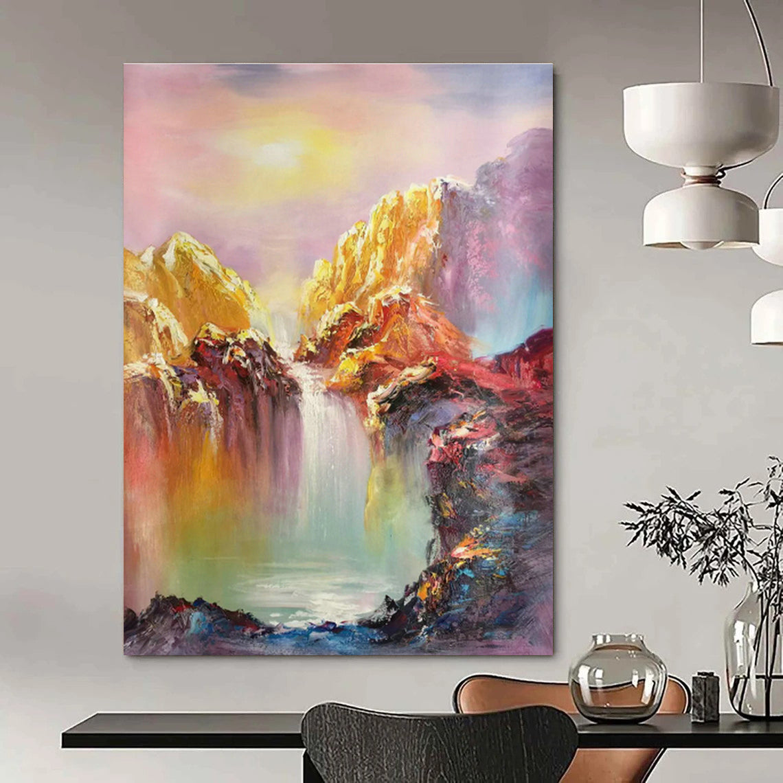 Handmade Large Abstract Painting for Office & Hallway DLZ1286
