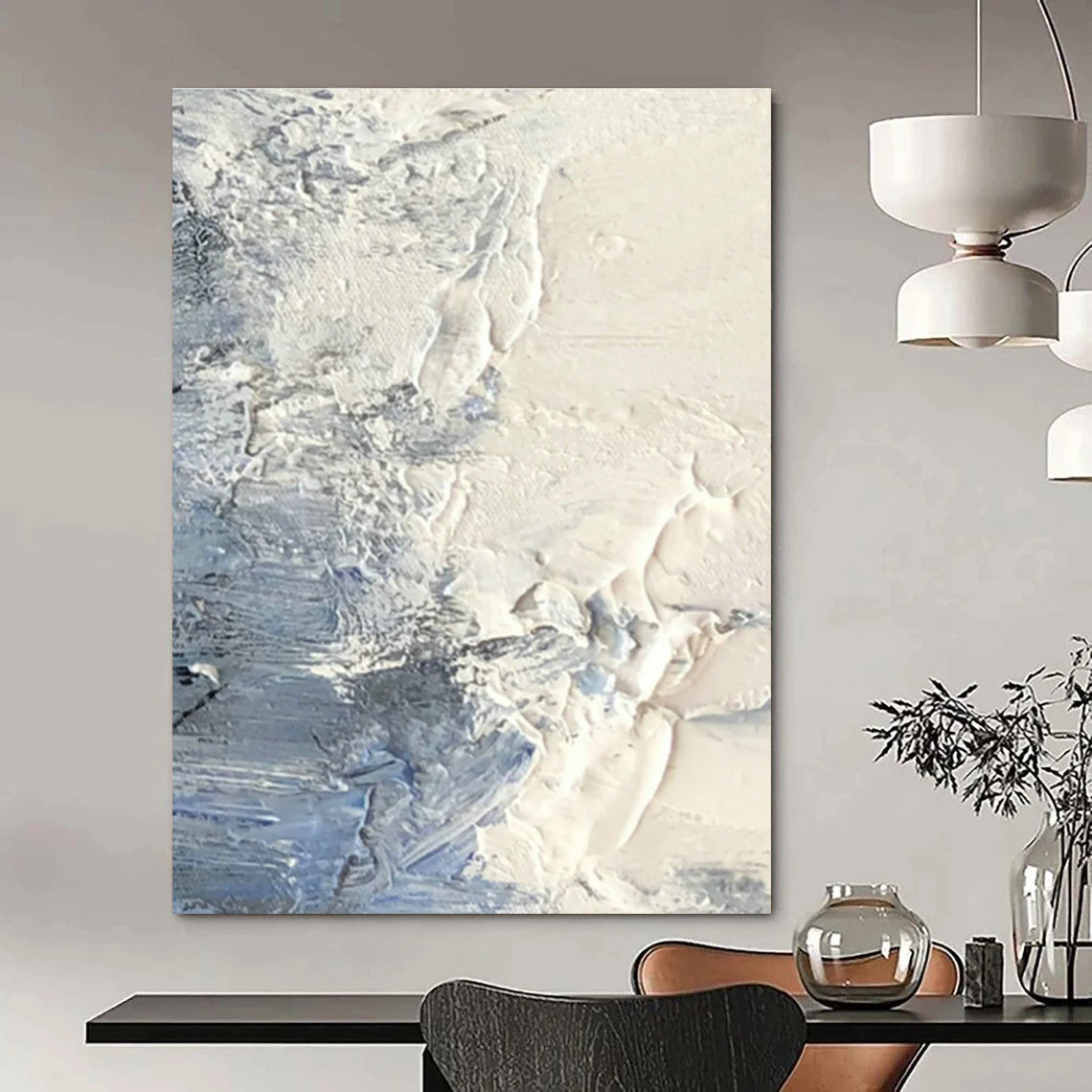 Mega-Sized Hand-Painted Abstract Mural for Cottage Bedroom & Entryway DLZ1272