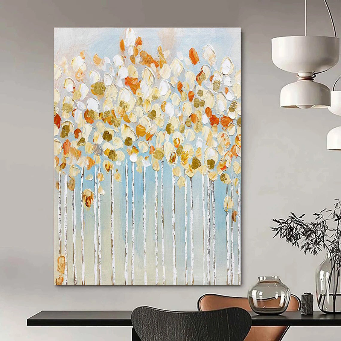 Extra - Large Bespoke Hand Painted Abstract Artwork for Hallway and Cottage DLZ2161