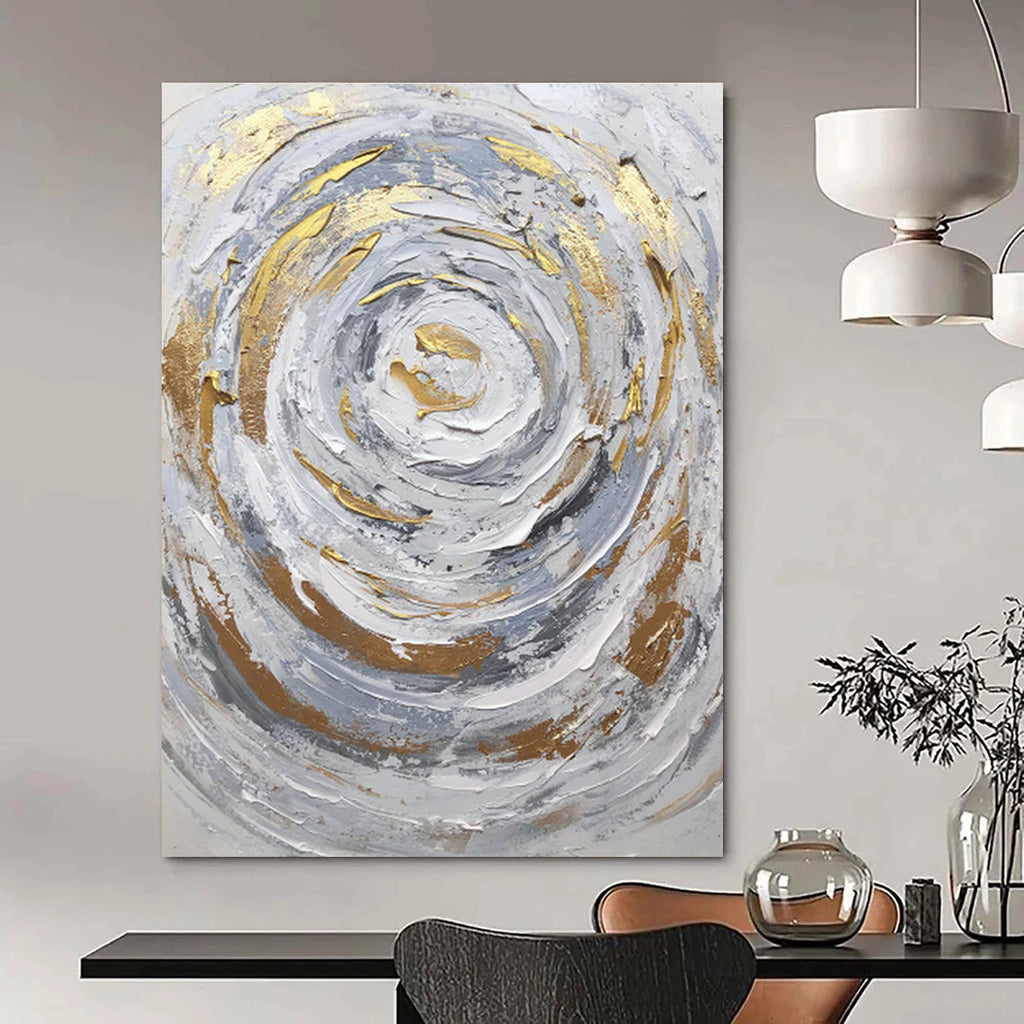 Extra-Large Handmade Abstract Canvas for Dining Room & Entryway DLZ1293