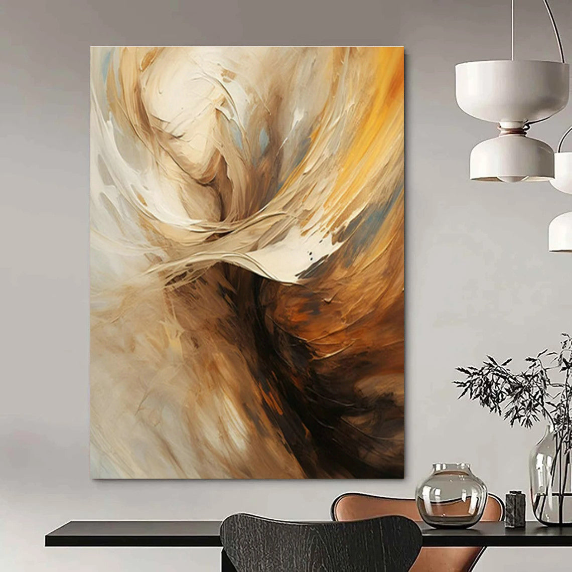 Hand-Crafted Abstract Decor for Cottage Living Room Entertainment Center Wall and Bedroom Dresser Wall DLZ1701