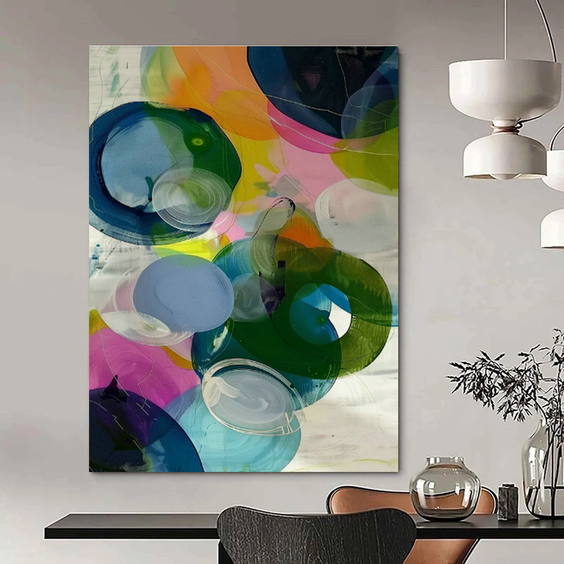 Bespoke Large-Scale Abstract Painting for Office & Hallway DLZ1006