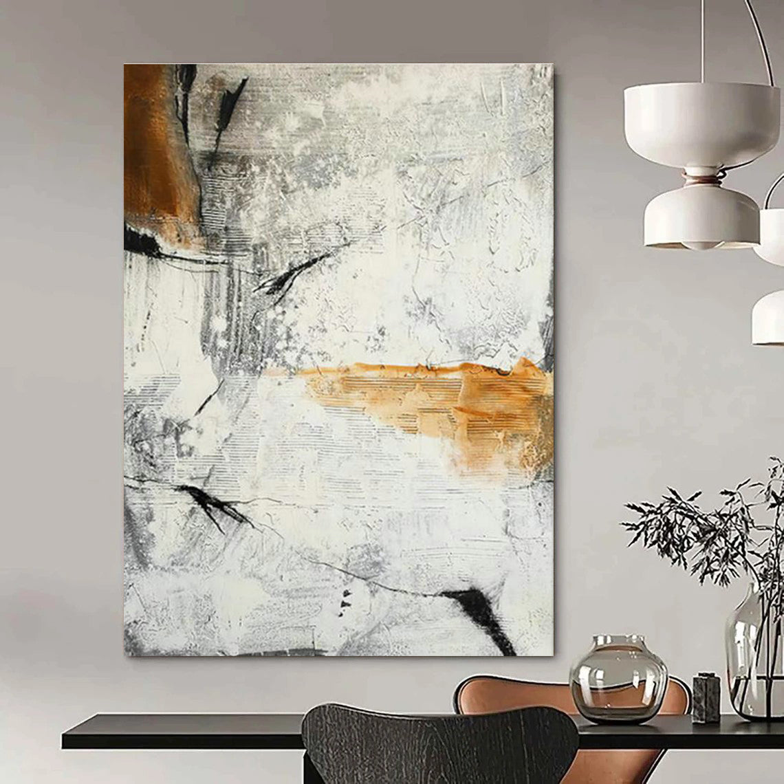 Big Custom - Formulated Hand Painted Abstract Art for Office and Hallway DLZ2157
