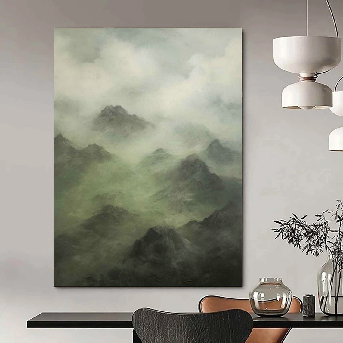 Immense Bespoke Hand Painted Abstract Wall Decor for Entryway & Cottage DLZ2180