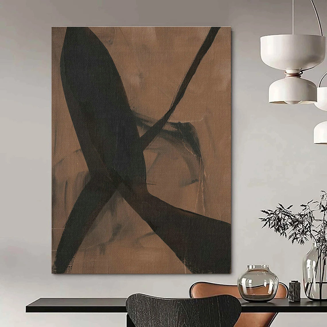 Oversized Handmade Abstract Painting for Bedroom & Dining Room DLZ1163