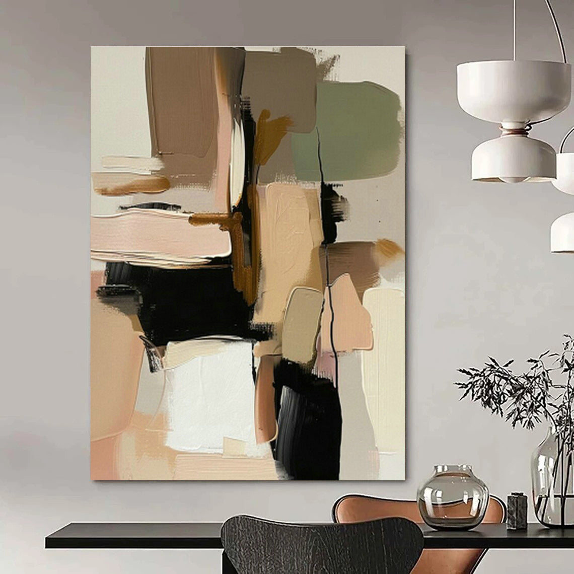 Vastly Oversized Custom Abstract Painting for Office & Bedroom DLZ1247