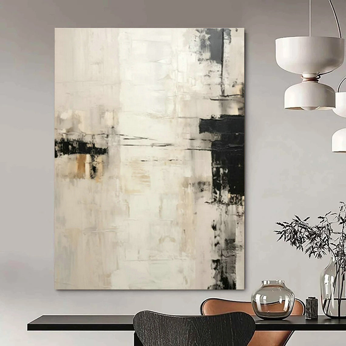 Handmade Abstract Art for Cottage Office Phone Booth Niche and Hallway Charging Station Wall DLZ1723