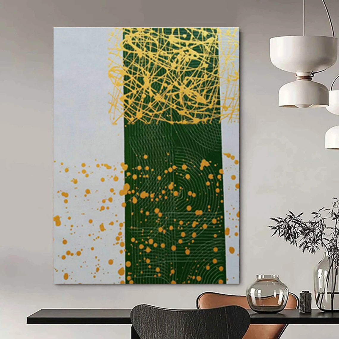 Hand - Painted Abstract Art for Living Room and Cottage Hallway DLZ0776