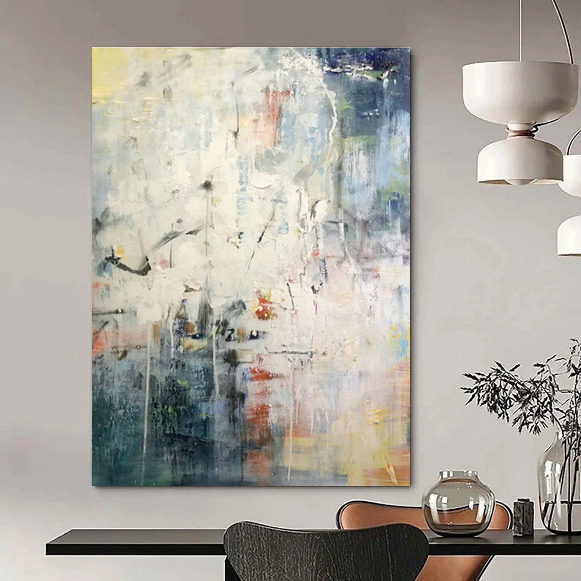 Expansive, Voice - Activated Custom Abstract Panels for Hallway Convenience DLZ0476