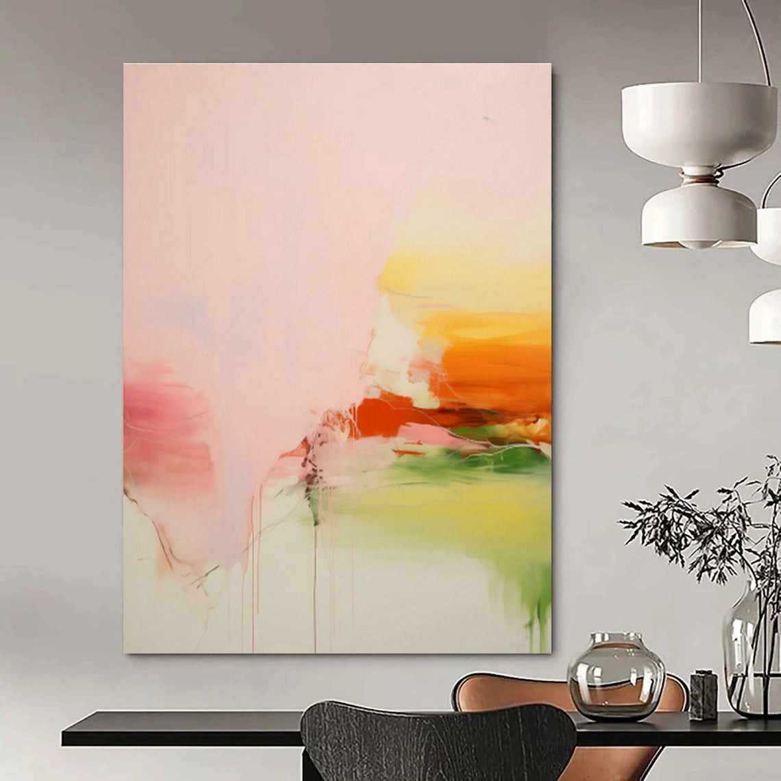 Oversized Custom Hand-Painted Abstract Art for Bedroom & Living Room DLZ0998
