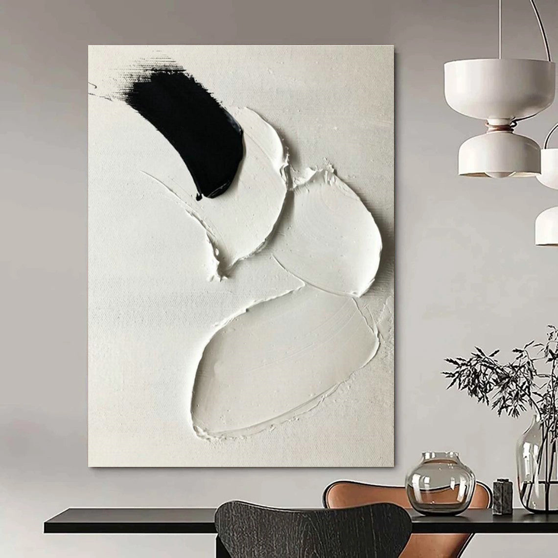 Custom Abstract Artwork for Dining Room & Hallway Transition DLZ2365
