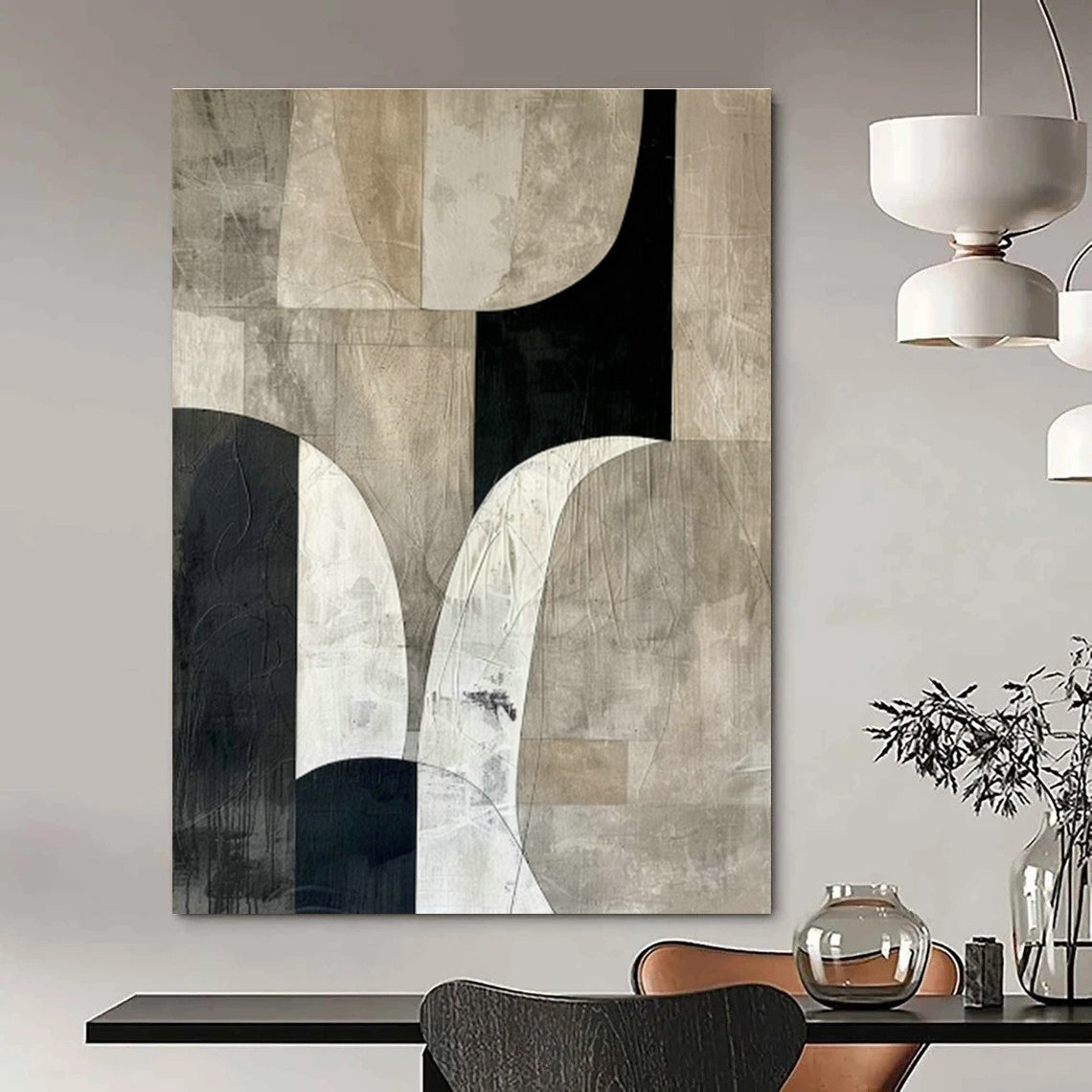 Hand - Painted Extra - Large Abstract Work for Bedroom & Living Room DLZ1327